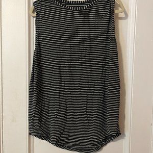 Lululemon BRUNSWICK MUSCLE TANK - Modern Stripe Heathered Black White Size 12